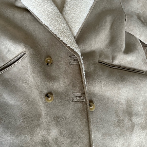 Mango Oversized shearling-lined coat jacket - Picture 7 of 10